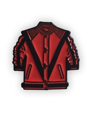 Michael Jackson inspired Enamel Pin Badge, Thriller, halloween, red jacket, 
