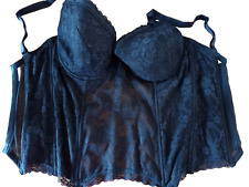 Sorbet Boutique UK 32E Black U/W Evenly Padded Boned Sexy Lace Suspender Basque