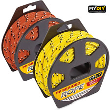 Braided Rope Reel Heavy Duty Polypropylene Cord Garden Outdoor Camping 15/20M