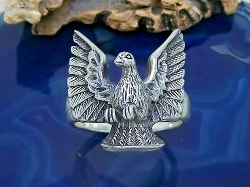 Eagle bird ring - bird, 925