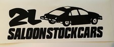2L SALOON STOCK CAR racing oval vinyl sticker logo black 200 x 80mm 8x3"