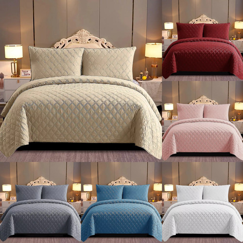 3pcs quilted bedspread - quilted,