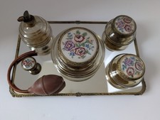 Vintage/Antique 5 Piece Petit Point Dressing Table Vanity Set