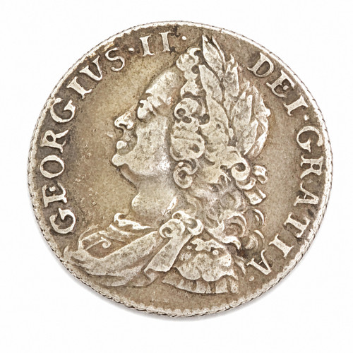 1750 george silver shilling - 1750,