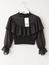 Zara chiffon blouse - , frill