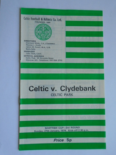 Celtic clydebank 1973 74 - celtic, v