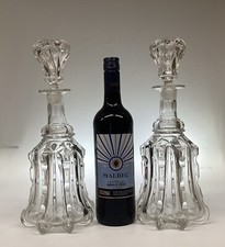Antique Bell Decanters A Pair