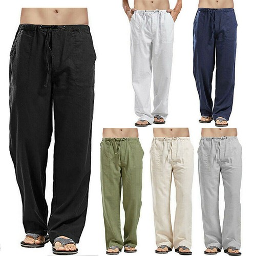 Mens cotton linen baggy - mens,