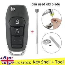 2 Button For Ford Ranger T6 EcoSport Remote Flip Car Key Fob Case Shell + Tool