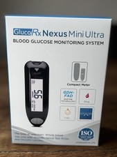 GlucoRx Nexus Mini Ultra Blood Glucose Monitor – Diabetes Sugar Test Meter Kit