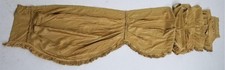 Vintage Gold Satin Swag Curtain Valance with Fringe Trim 526x43cms