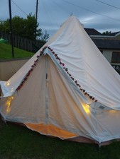 Bell Tent 4M Polycotton with Zipped PVC Groundsheet