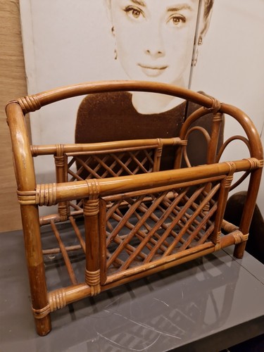 Bamboo magazine storage rack - storage,