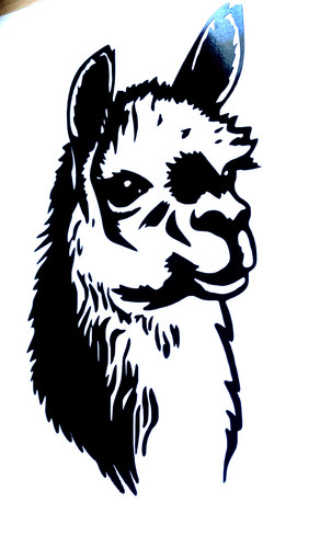 Llama alpaca decal vinyl - decal,