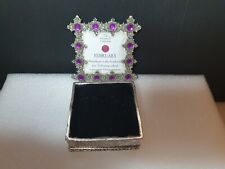 Leonardo Febuary Birthstone Amethyst Silver Tone Jewellery Memory Picture Box 