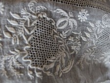 Original Antique Regency Dress Skirt All Hand worked embroidered lace 1830