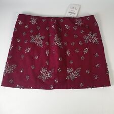 Zara Mini Skirt Red Trafaluc Beaded Sequinned Embellished  Size M W30" L13.5"