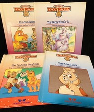 Lot 4 Vintage Teddy Ruxpin Books WOW All Bears Wooly Whatsit Do Along Songbook