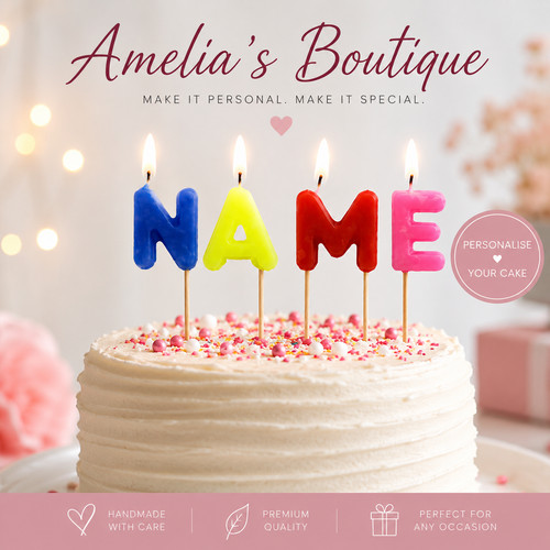 Personalised name cake - personalised,