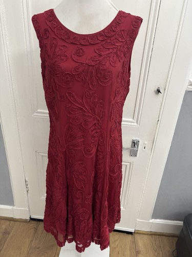Phase eight red tapework dress - red,