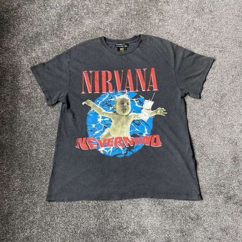 Mens black nirvana nevermind - mens,