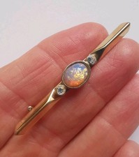 AVON Gold Tone Faux Opal