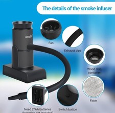 Dry herb & Food Smoking Machine,  Smoker,  Shisha, 2 x AA battery, Pipe, Hookah