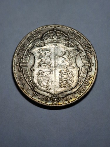 1914 george half crown - 1914,