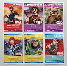Collectable Sainsbury's card pack of 6 - #27 49 71 79 90 99 BUZZ MARVEL HÉCTOR