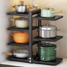 2/3/4/5/7Tier Kitchen Pan Stand Saucepan Pot Rack Storage Organiser Shelf Holder