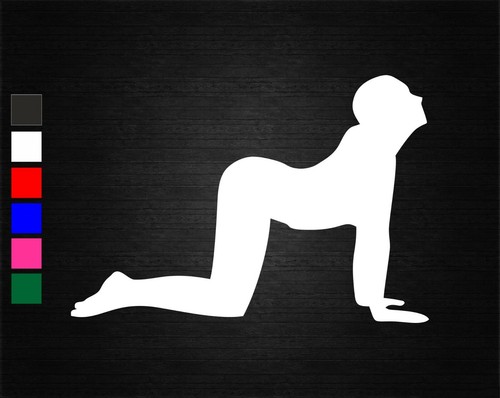 Yoga position vinyl decal - yoga,