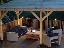 Bespoke Hand Crafted Solid Oak Garden Furniture Sofa Set 5 Seats