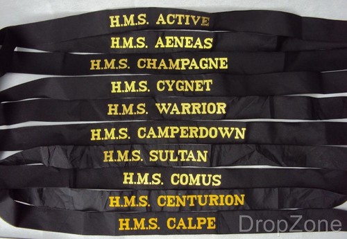 Royal navy hms cap tally - royal, tally's