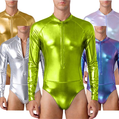 Mens shiny metallic leotard - mens,
