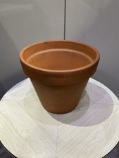 Plant Pot Terracotta Stamped Ev 21 Made In Italy 21 X 18cm 