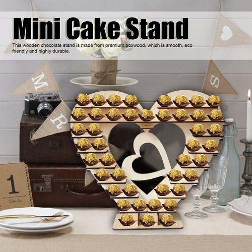 Wooden chocolate stand - stand, heart
