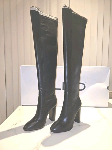 Aldo thigh high leather boots - aldo,