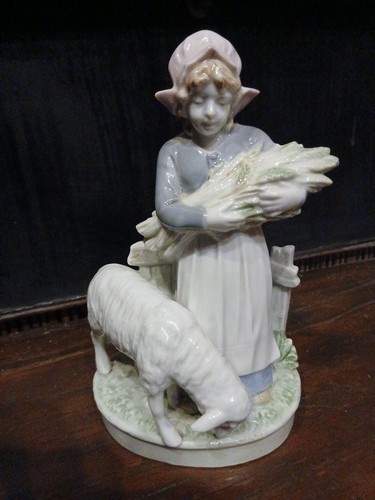 Vintage porcelain figure girl - figure,