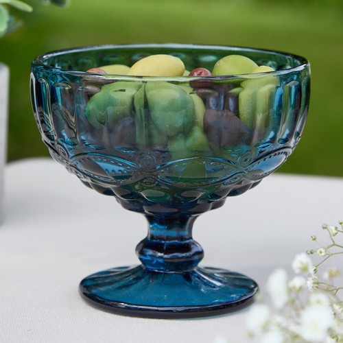 Coloured glass dessert bowls - coloured,
