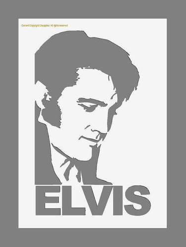 Elvis mylar stencil a3 - mylar,