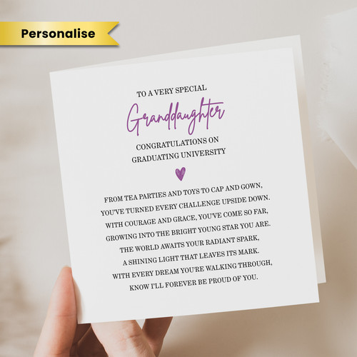 Personalised graduation card - personalised,