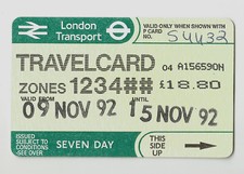 London Transport Travelcard -