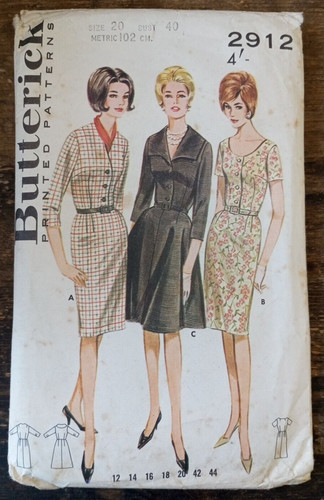 Vintage 1960s butterick 2912 - 1960s,