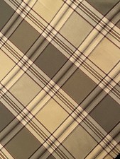 Plaid Faux Silk Burgundy &