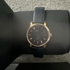 Women Marc by Marc Jacobs Watch * Dainty Gold Case + Black Leather Strap * w/Box