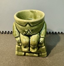 Vintage Green Ceramic Humpty