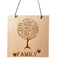 Personalised wooden family - wooden,