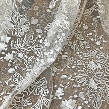 Shimmer Sequined Flower Lace