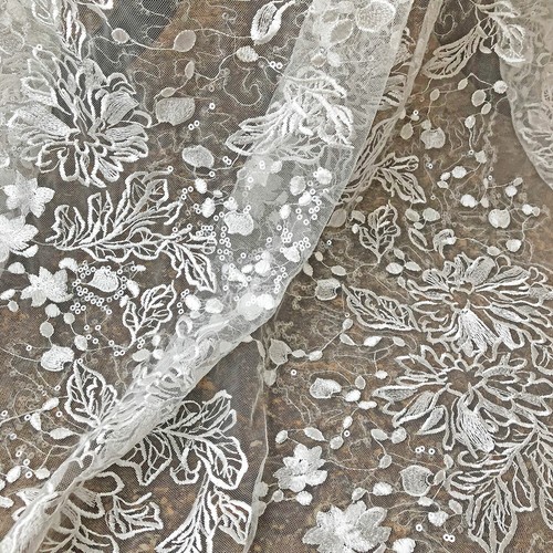 Shimmer sequined flower lace - shimmer,