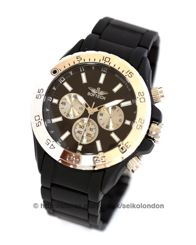 Softech gents black dial - gents,